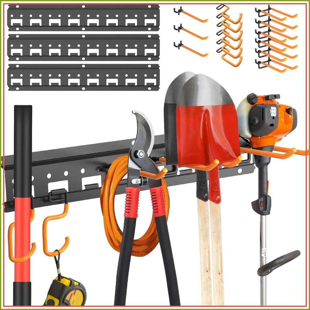 Gardening Tools Organizer - Wall Mount Garden Tool Organizer, 48in