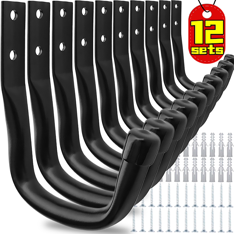 Gardening Tools Organizer - 12/2x Heavy Duty Metal Garage Storage
