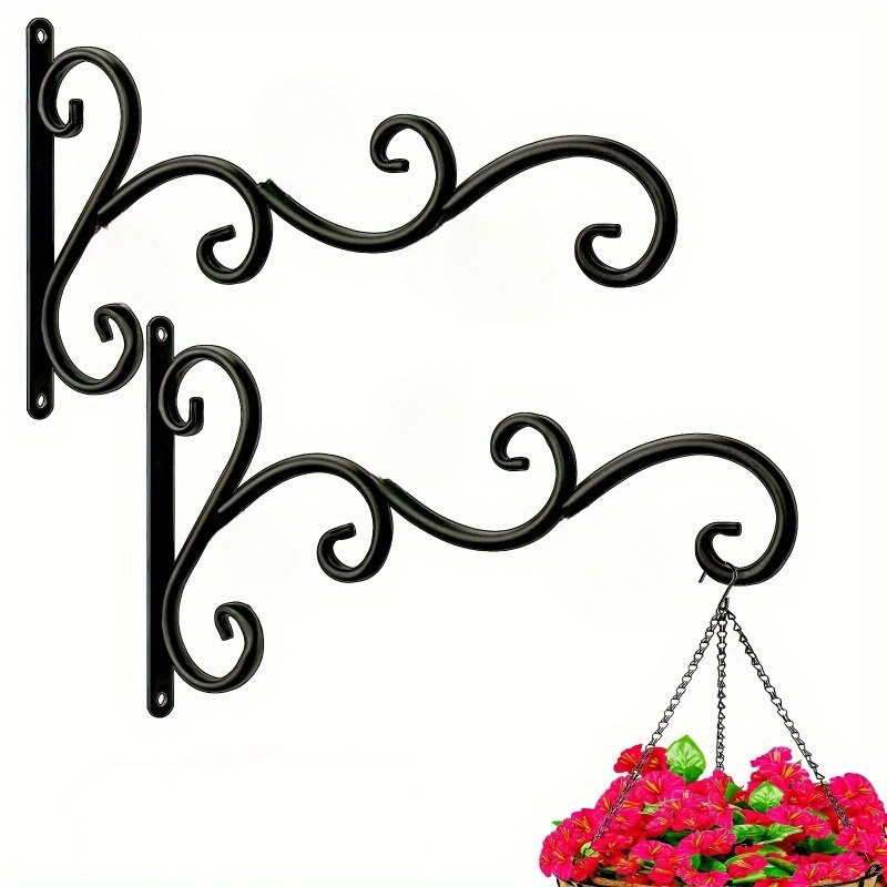 Hanging Planter Basket - 2pcs Wall-mounted Plant Rack for Hanging