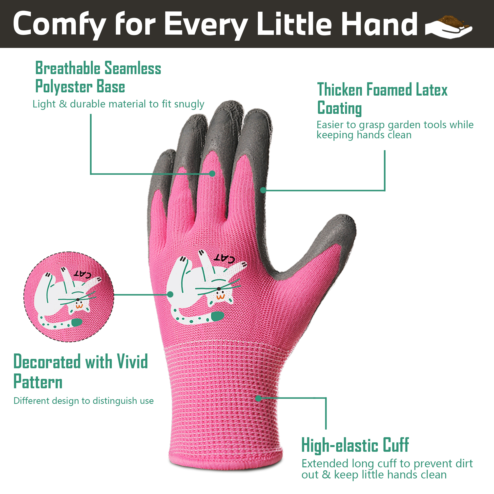 4 Pairs Kids Gardening Gloves  - đánh giá và giá Gardening Tools Kit For Kids