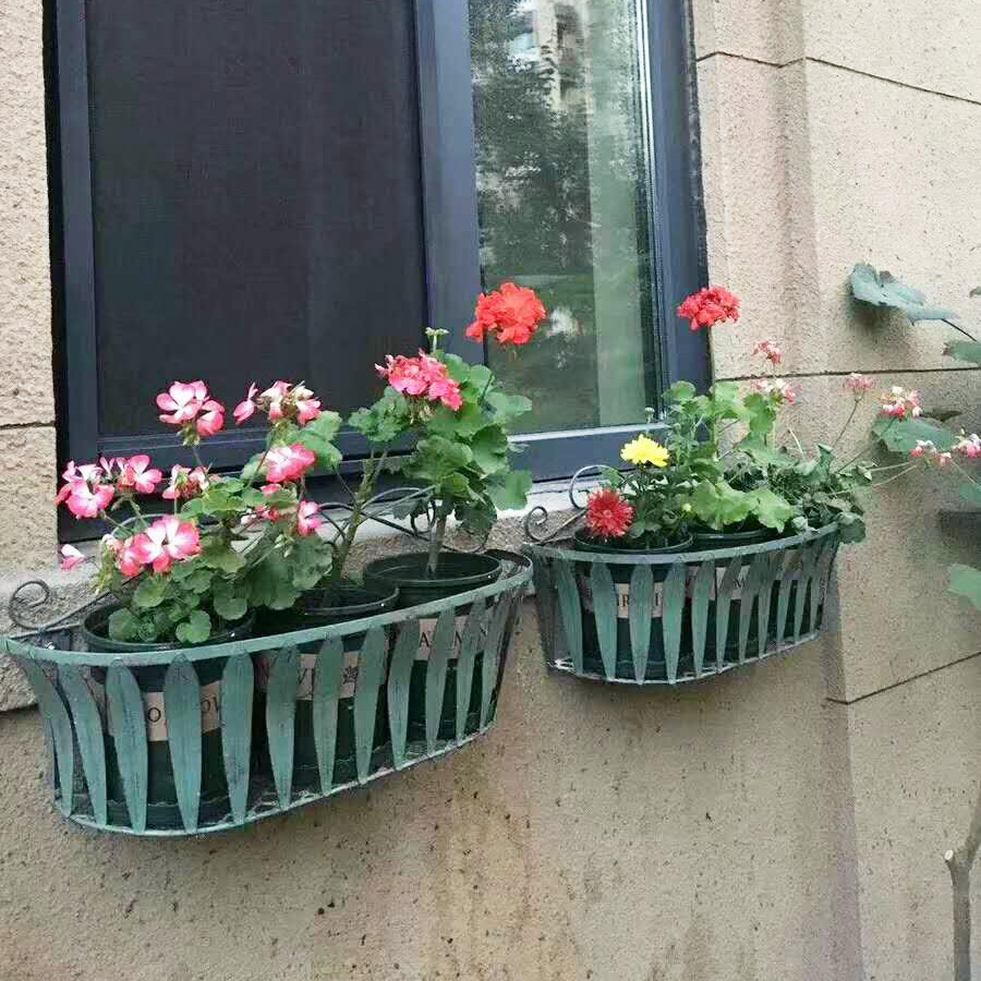 Set of 2 outdoor window Wrough - đánh giá và giá Hanging Planter Basket