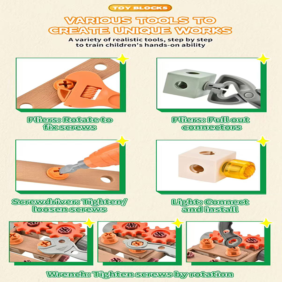 DIY- Kids Tool Set Nut Assembl - đánh giá và giá Gardening Tools Kit For Kids