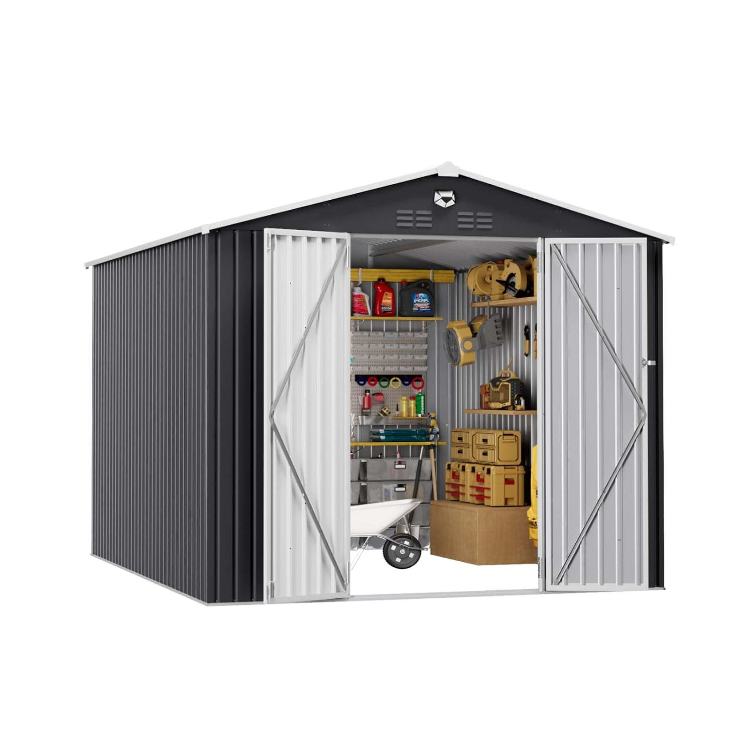 10x12 FT Metal Outdoor Storage - đánh giá và giá Gardening Tools Of