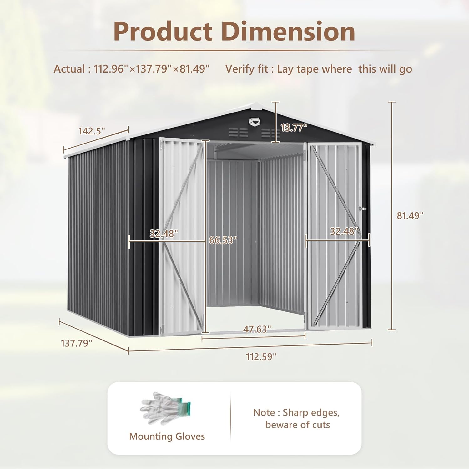 10x12 FT Metal Outdoor Storage - đánh giá và giá Gardening Tools Of