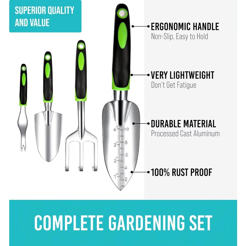 9 Pcs Ergonomic Garden Tool Se - đánh giá và giá Gardening Tools Hand