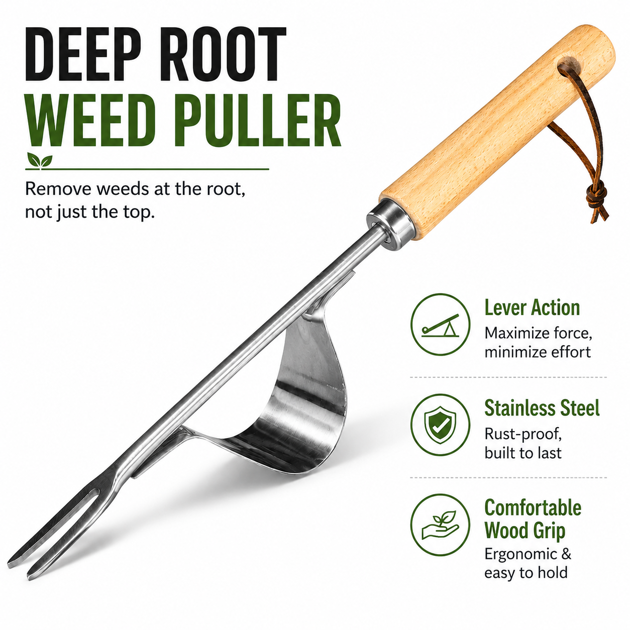 Manual Weed Remover, Stainless - đánh giá và giá Weed Puller
