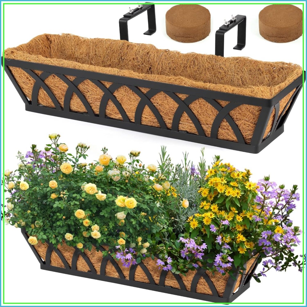 Window Box Railing, 24 Inch Bl - đánh giá và giá Hanging Planter Basket