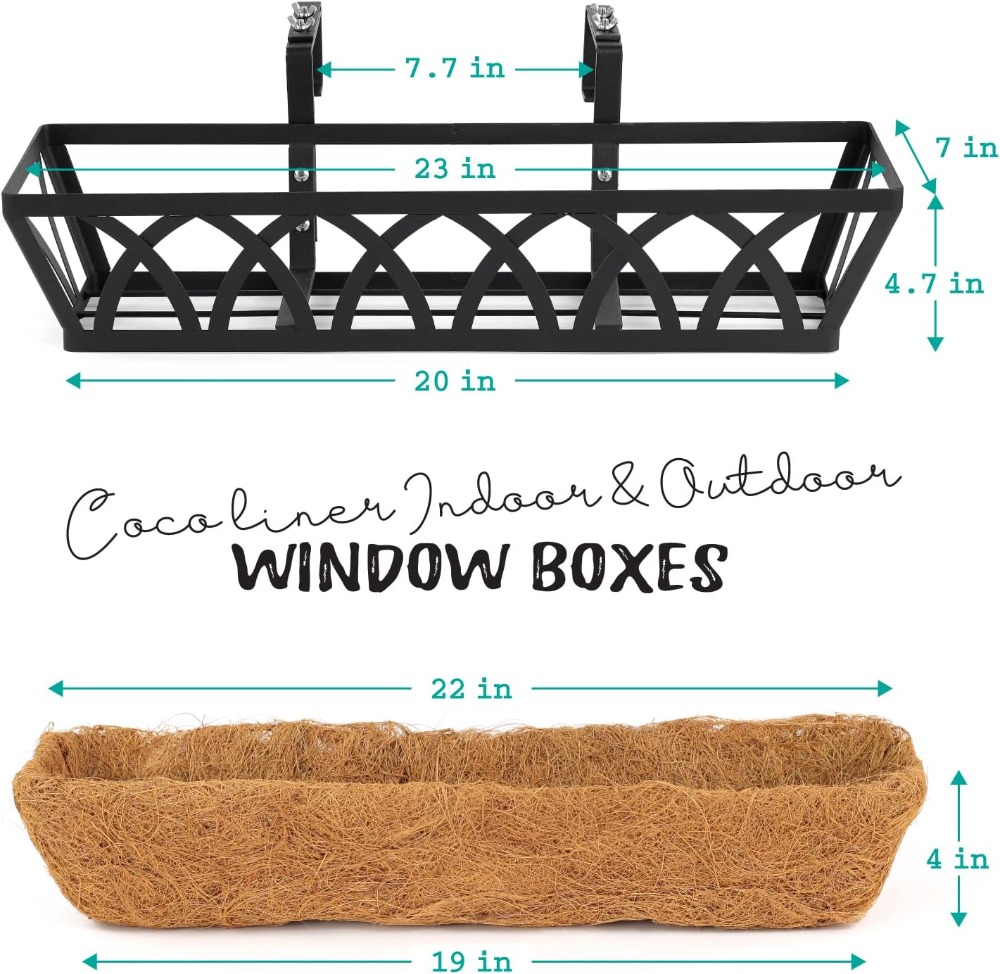 Window Box Railing, 24 Inch Bl - đánh giá và giá Hanging Planter Basket