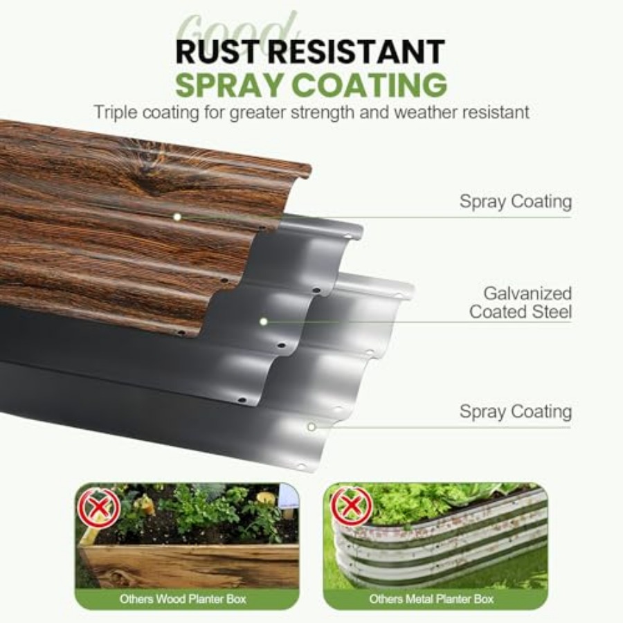 Raised Garden Beds - 8x2x1ft G - đánh giá và giá Gardening Tools B&Q