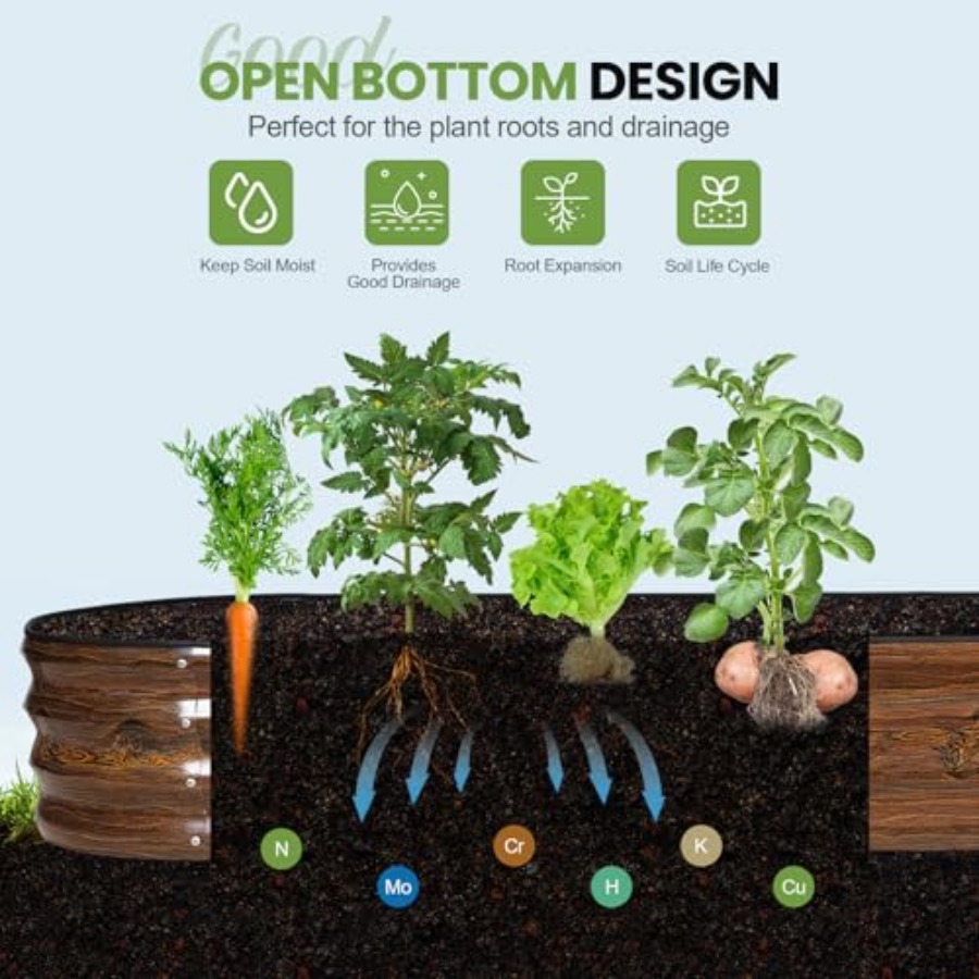 Raised Garden Beds - 8x2x1ft G - đánh giá và giá Gardening Tools B&Q