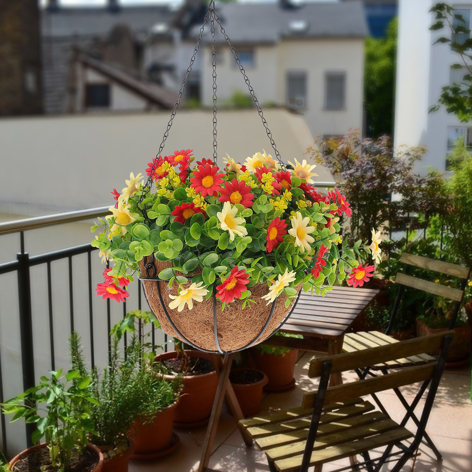 4Pcs Garden Hanging Chains Met - đánh giá và giá Hanging Planter Basket