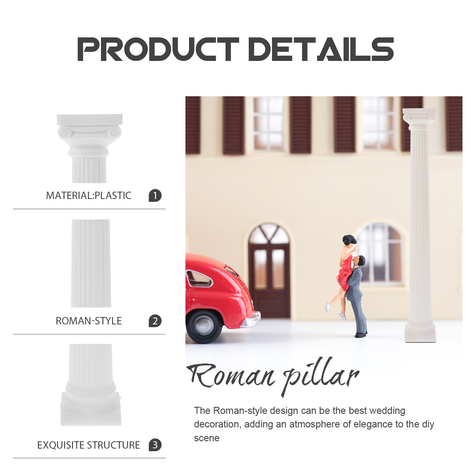 6Pcs Roman Pillar Decoration M - đánh giá và giá Gardening Tools Photo