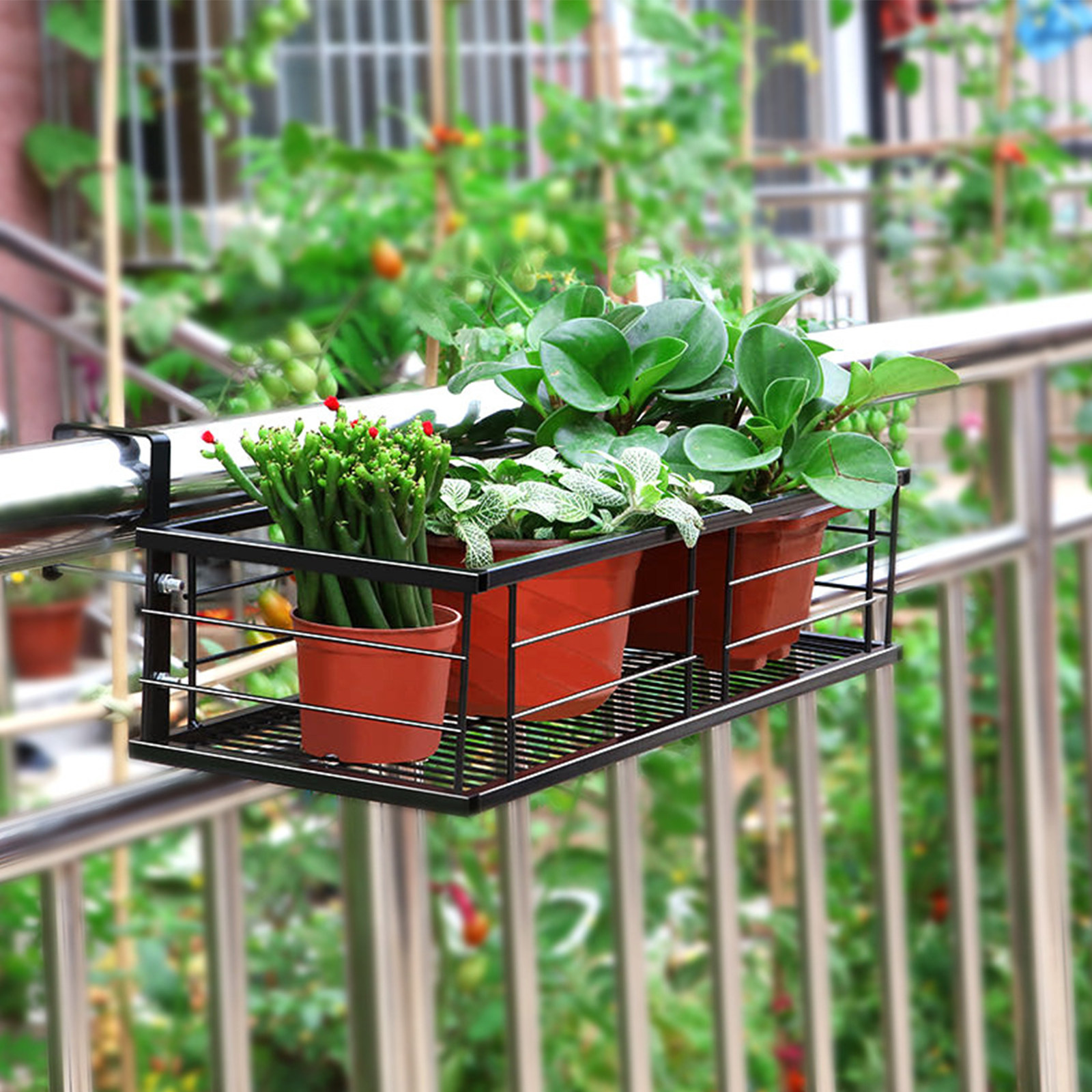 1Pcs Balcony Hanging Flower Po - đánh giá và giá Hanging Planter Basket