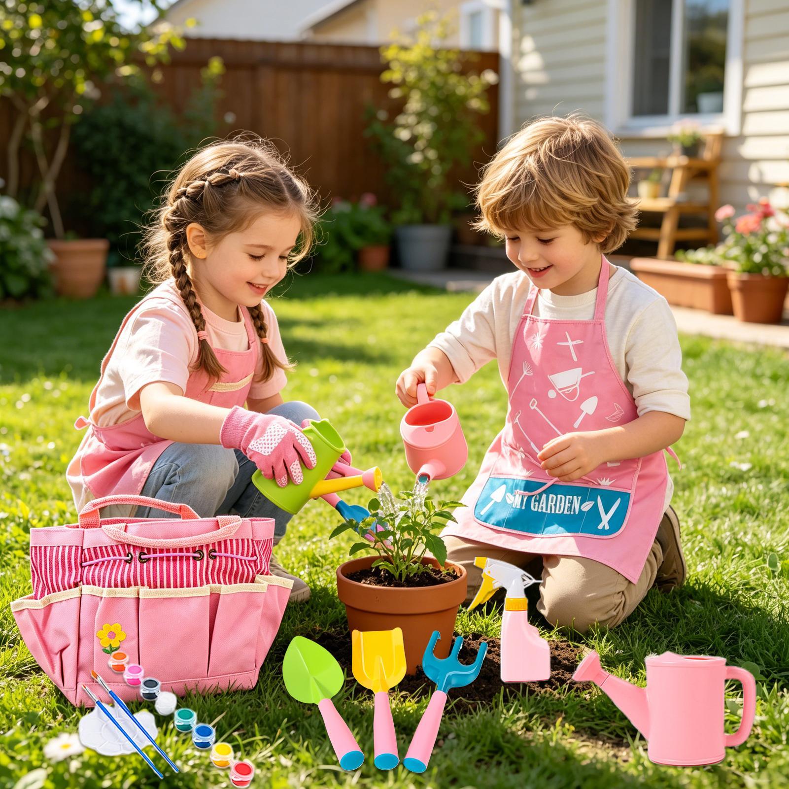 Kids Gardening Kit Watering Ca - đánh giá và giá Gardening Tools Kit For Kids