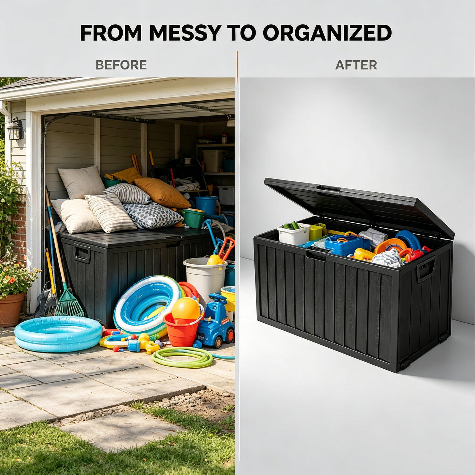 75 Gallon Outdoor Resin Deck S - đánh giá và giá Gardening Tools Organizer