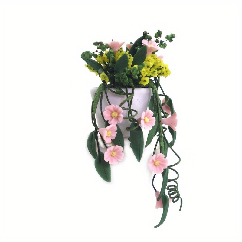 Mini Clay Flower White Wall Ha - đánh giá và giá Hanging Planter Basket