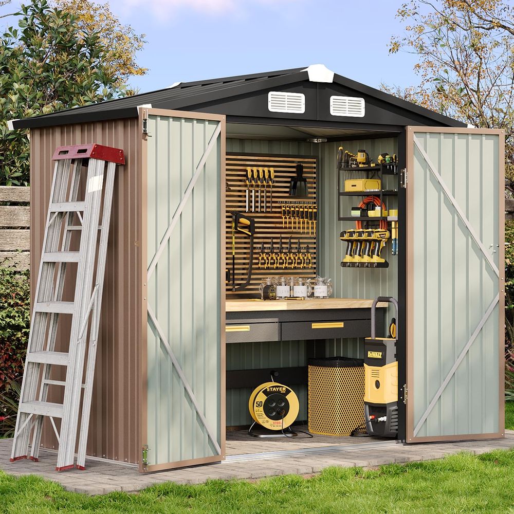6.2x4 FT Shed Outdoor Storage  - đánh giá và giá Gardening Tools B&Q