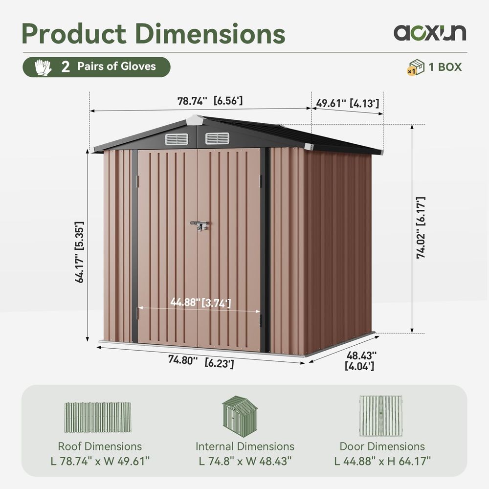 6.2x4 FT Shed Outdoor Storage  - đánh giá và giá Gardening Tools B&Q