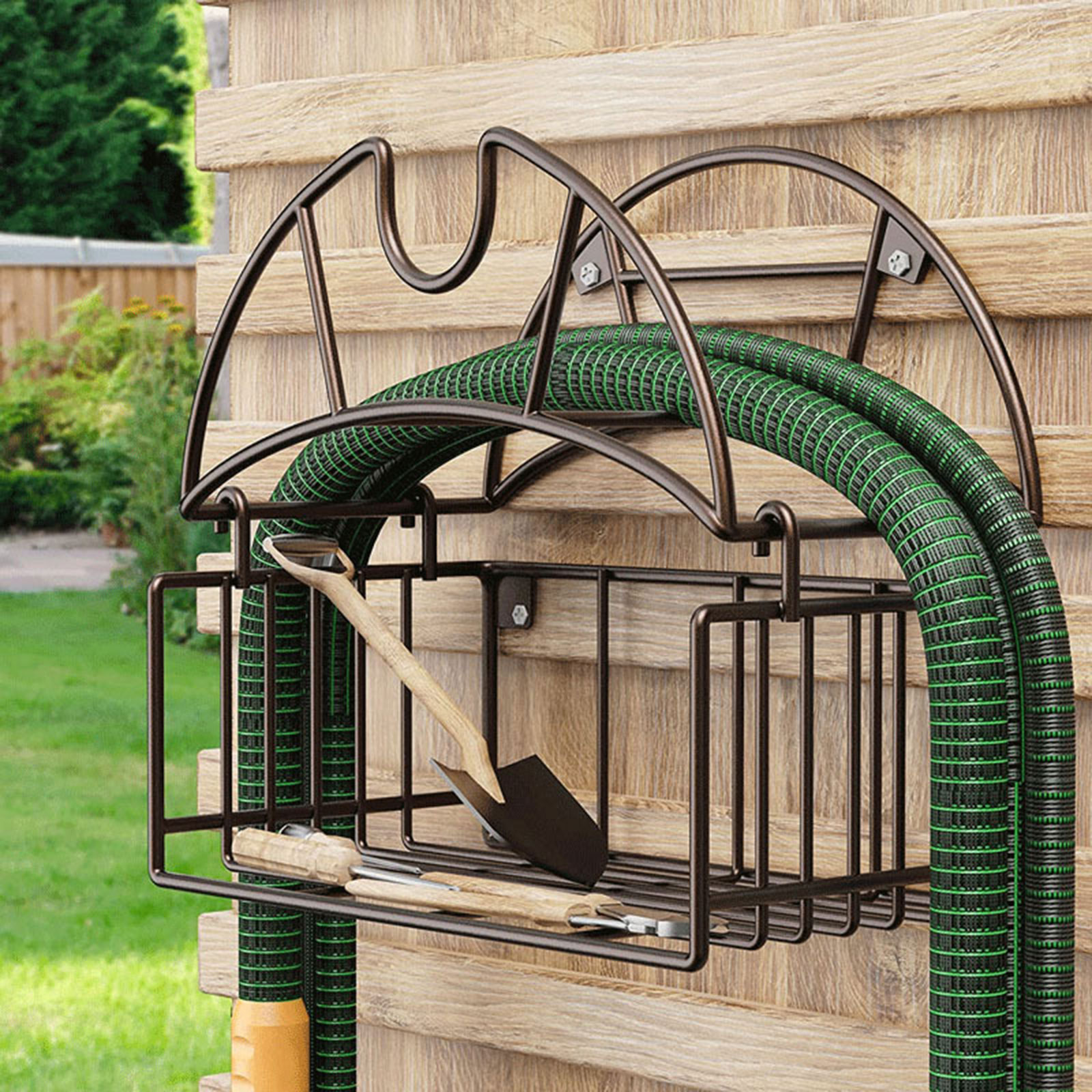 Wall Mount Garden Hose Holder  - đánh giá và giá Gardening Tools Organizer