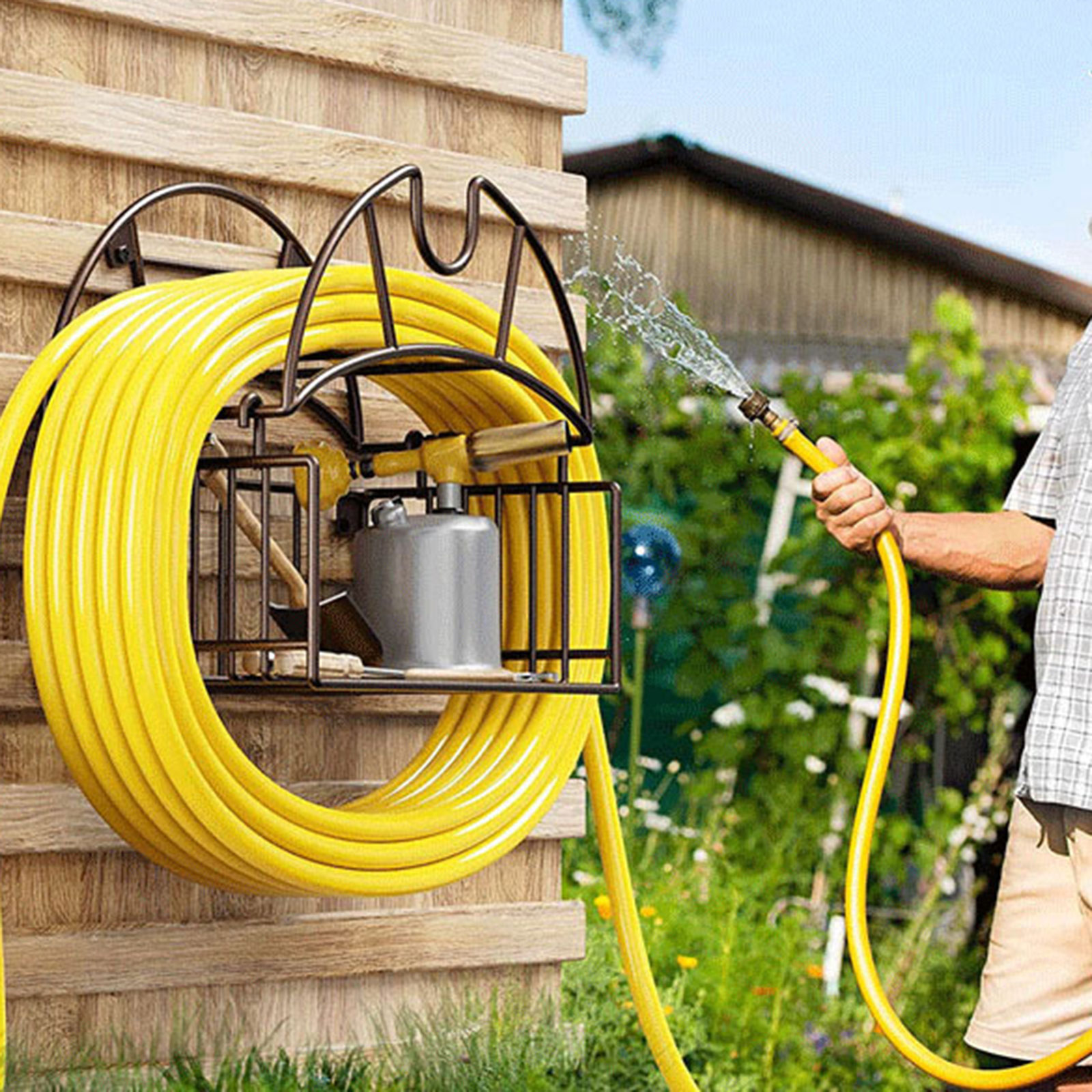 Wall Mount Garden Hose Holder  - đánh giá và giá Gardening Tools Organizer